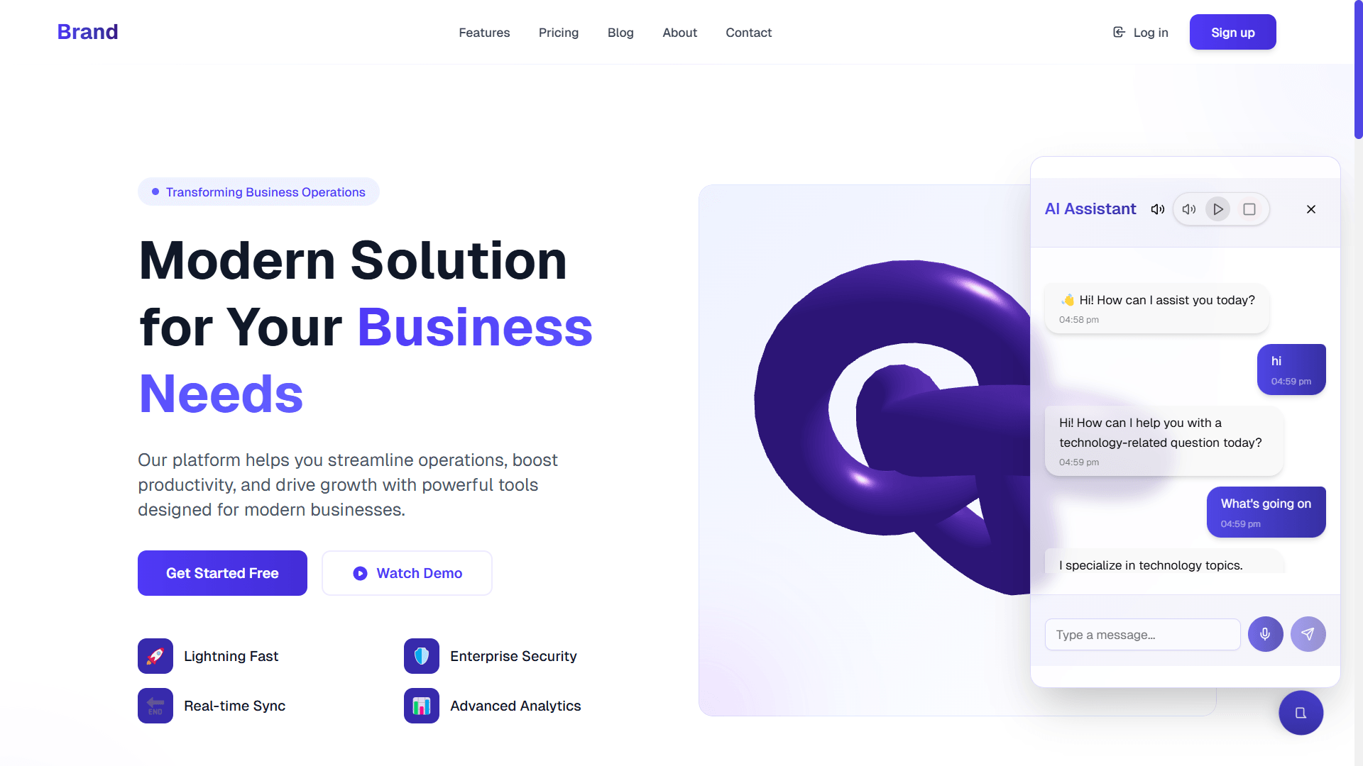 Ultimate 3D-Driven, AI-Powered Landing Page Template - Image 1