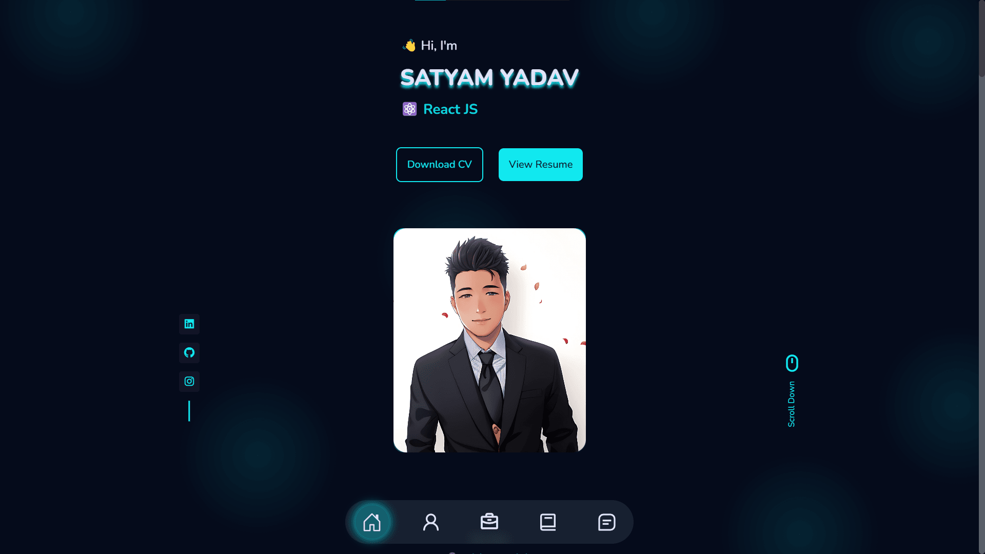 Modern React Portfolio Template β Vite, Tailwind CSS, Framer Motion - Image 1