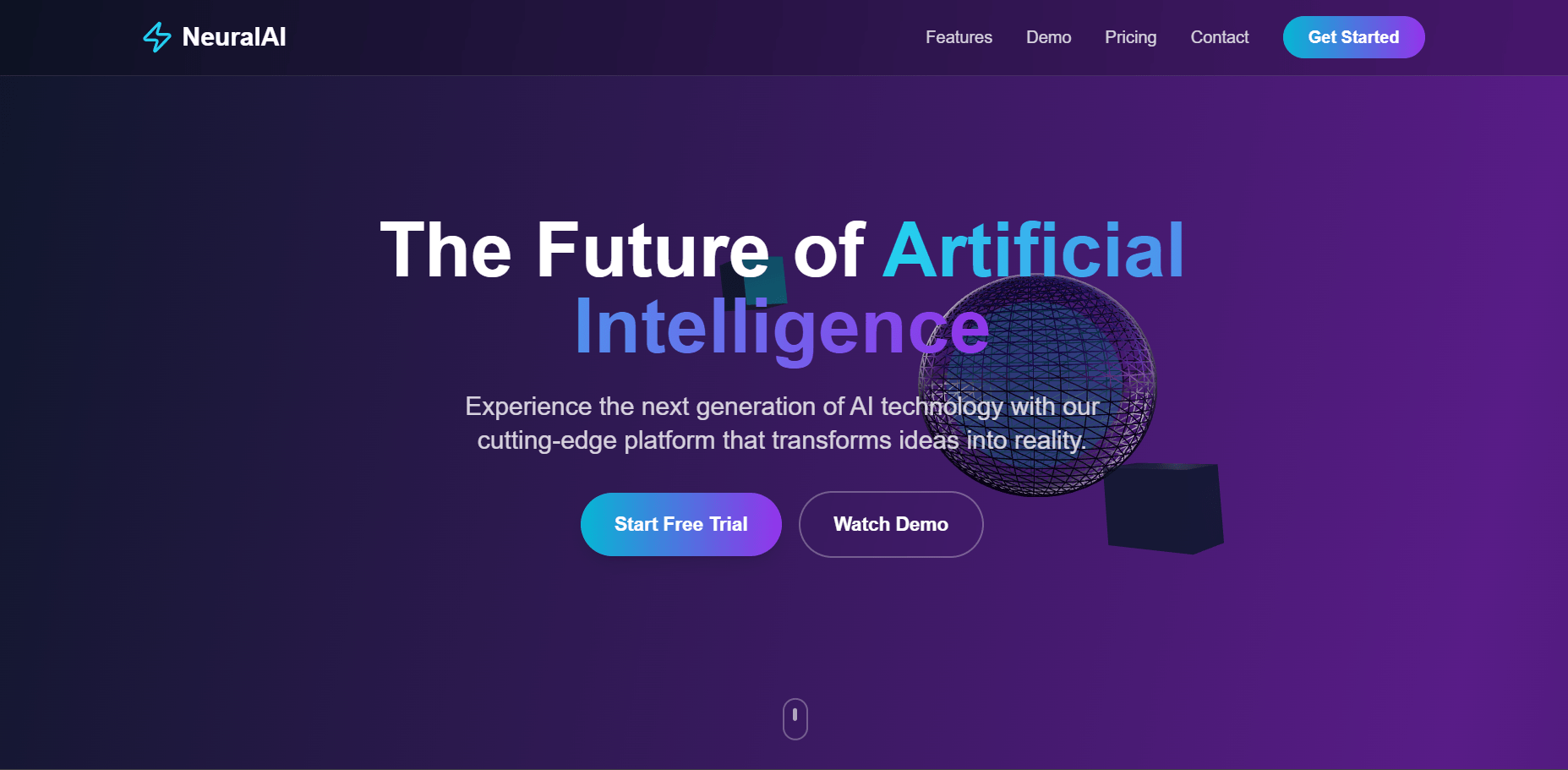 π AI Landing Page β Modern 3D Landing Page Template - Image 1