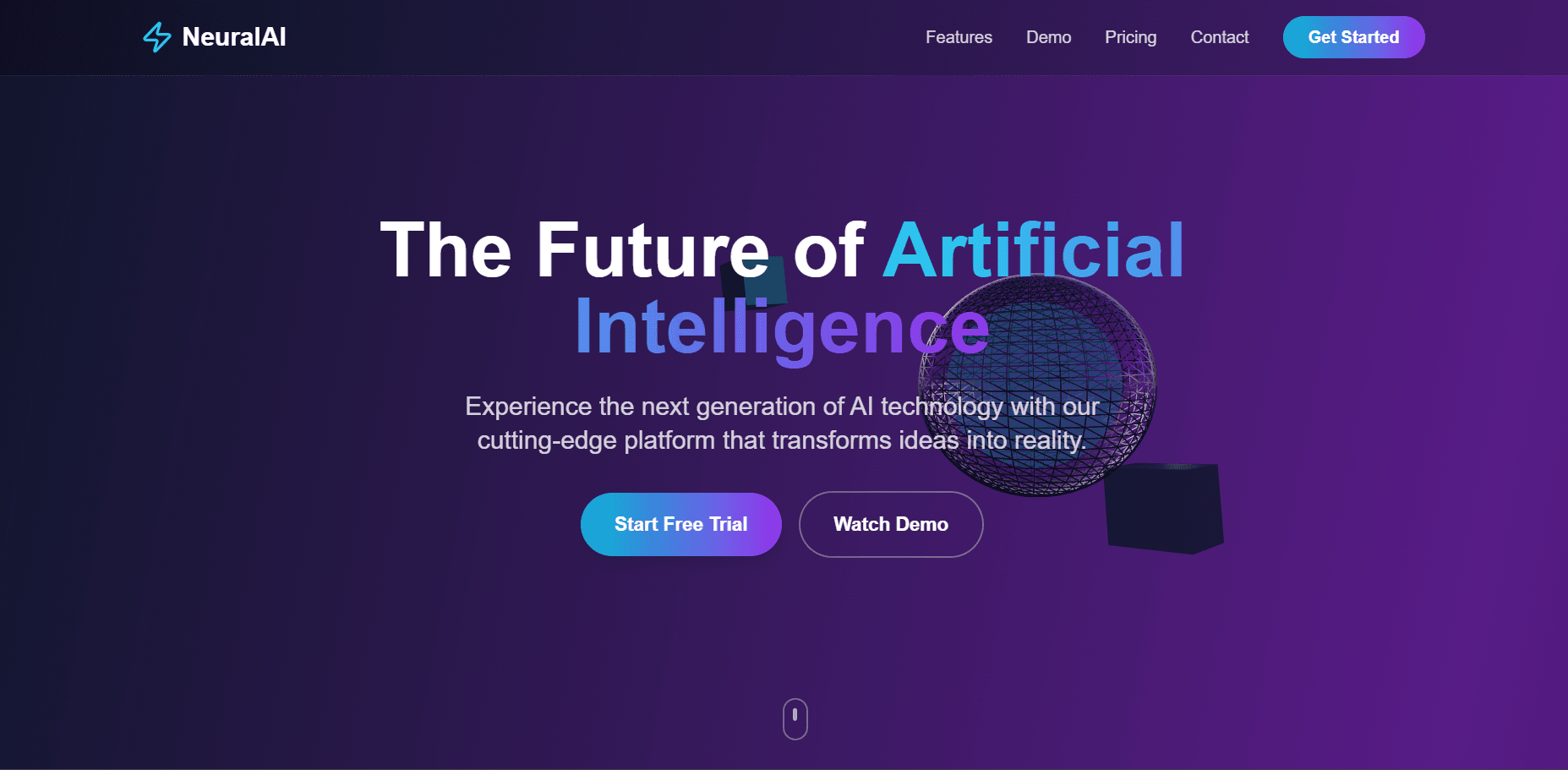 π AI Landing Page β Modern 3D Landing Page Template - Image 1