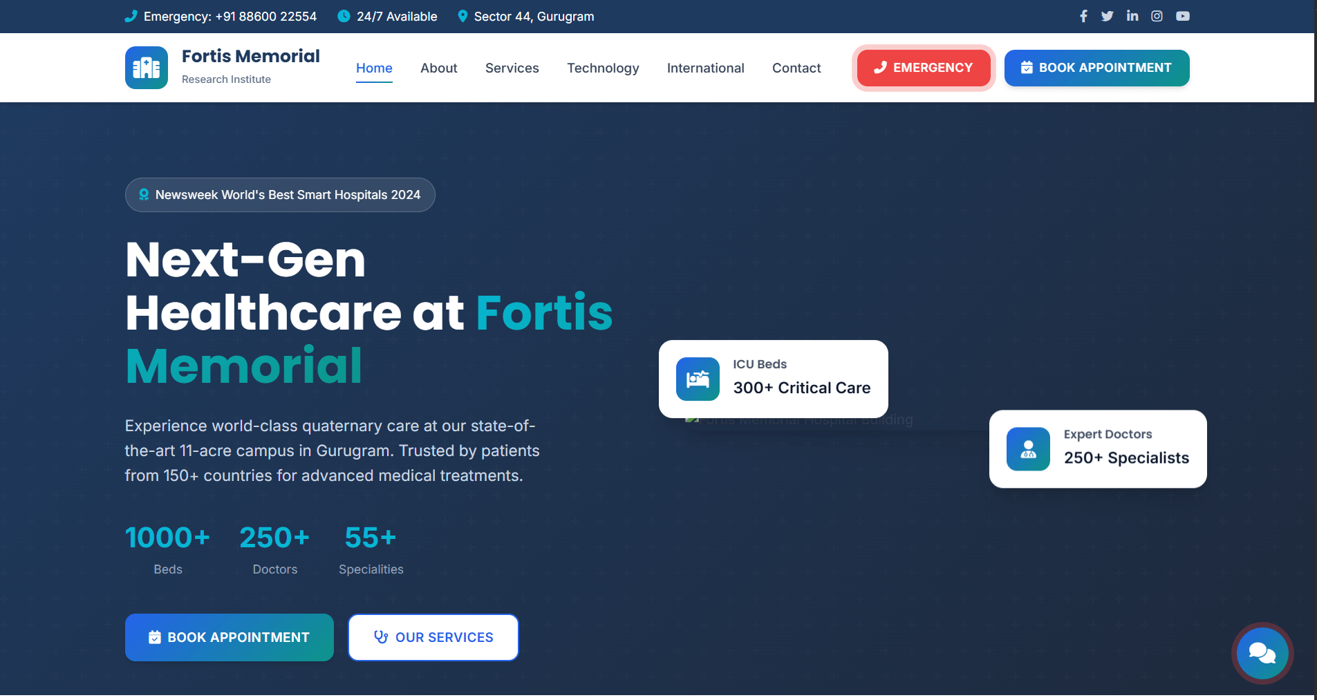 Modern Healthcare Website Template – Hospital Landing Page UI (HTML, CSS, JS) | Medical Website Design - Image 1