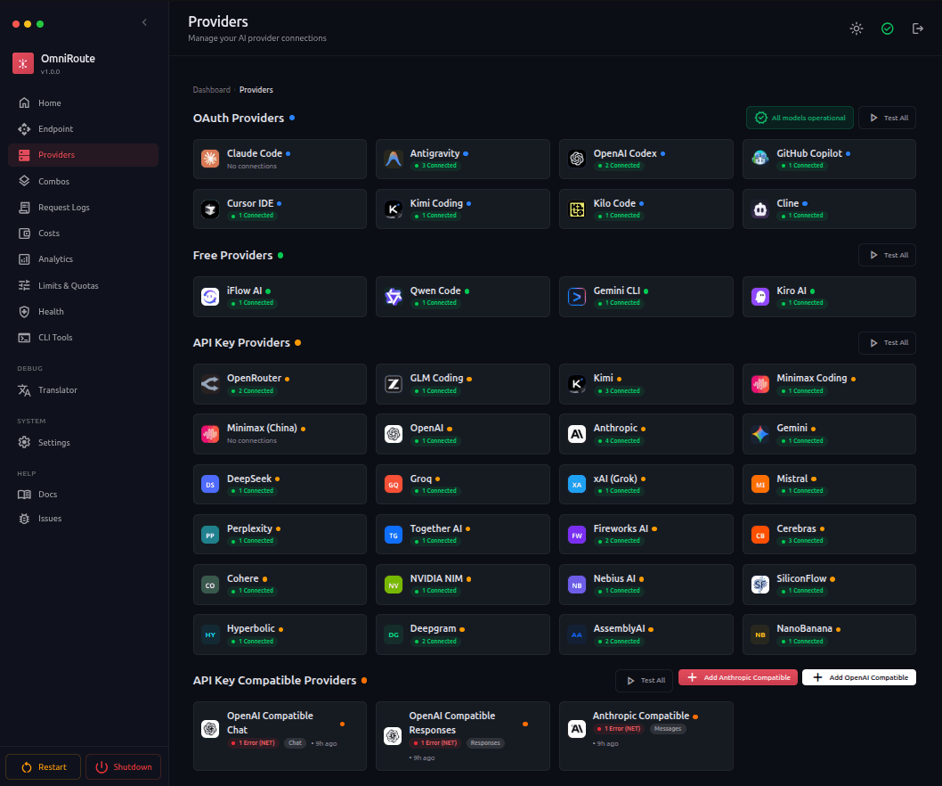 OmniRoute – Free AI Gateway for Multi-Provider LLMs (OpenAI-Compatible API Router) - Image 1