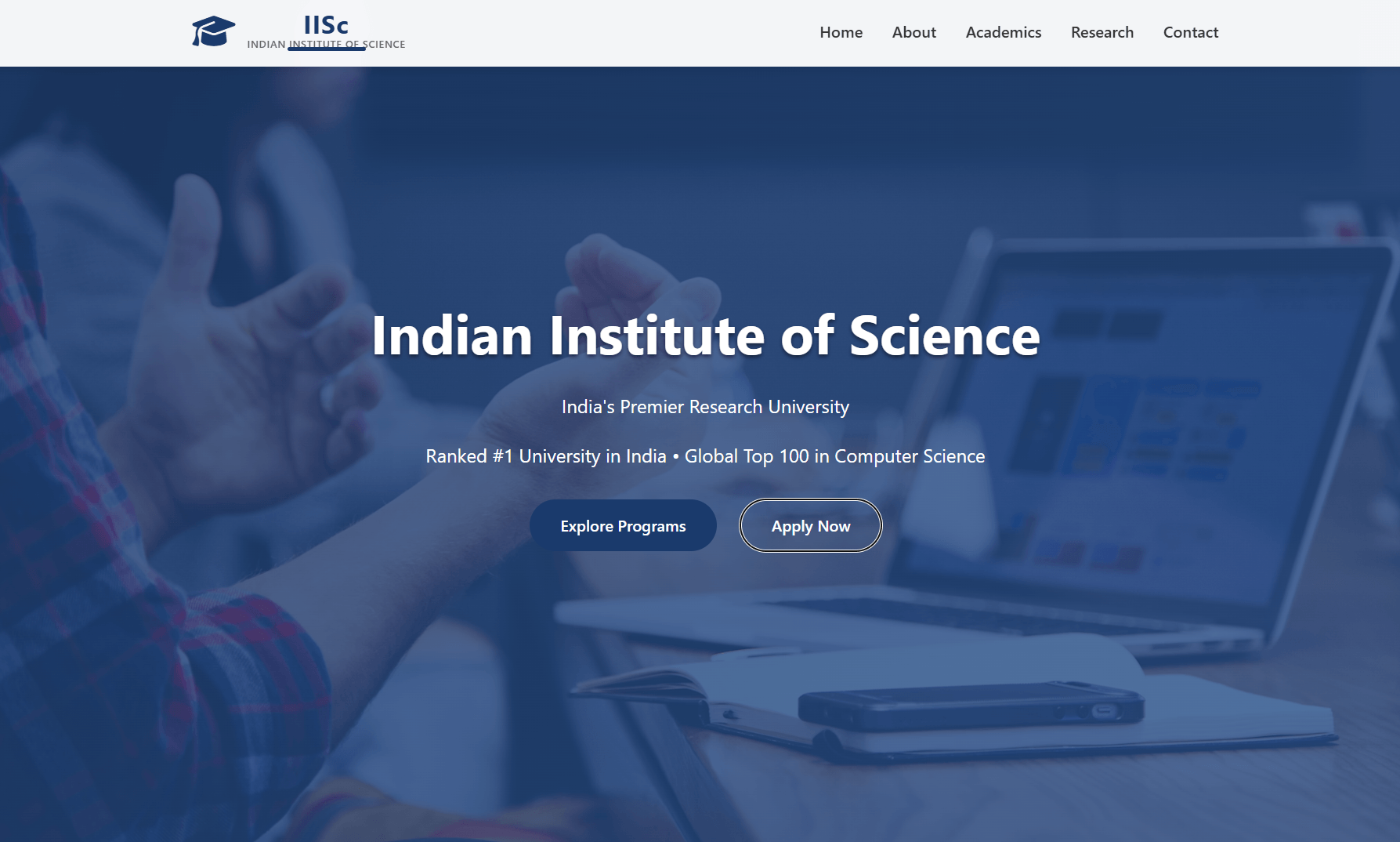 University & Research Institute Landing Page – Modern Responsive HTML CSS JS Template - Image 1