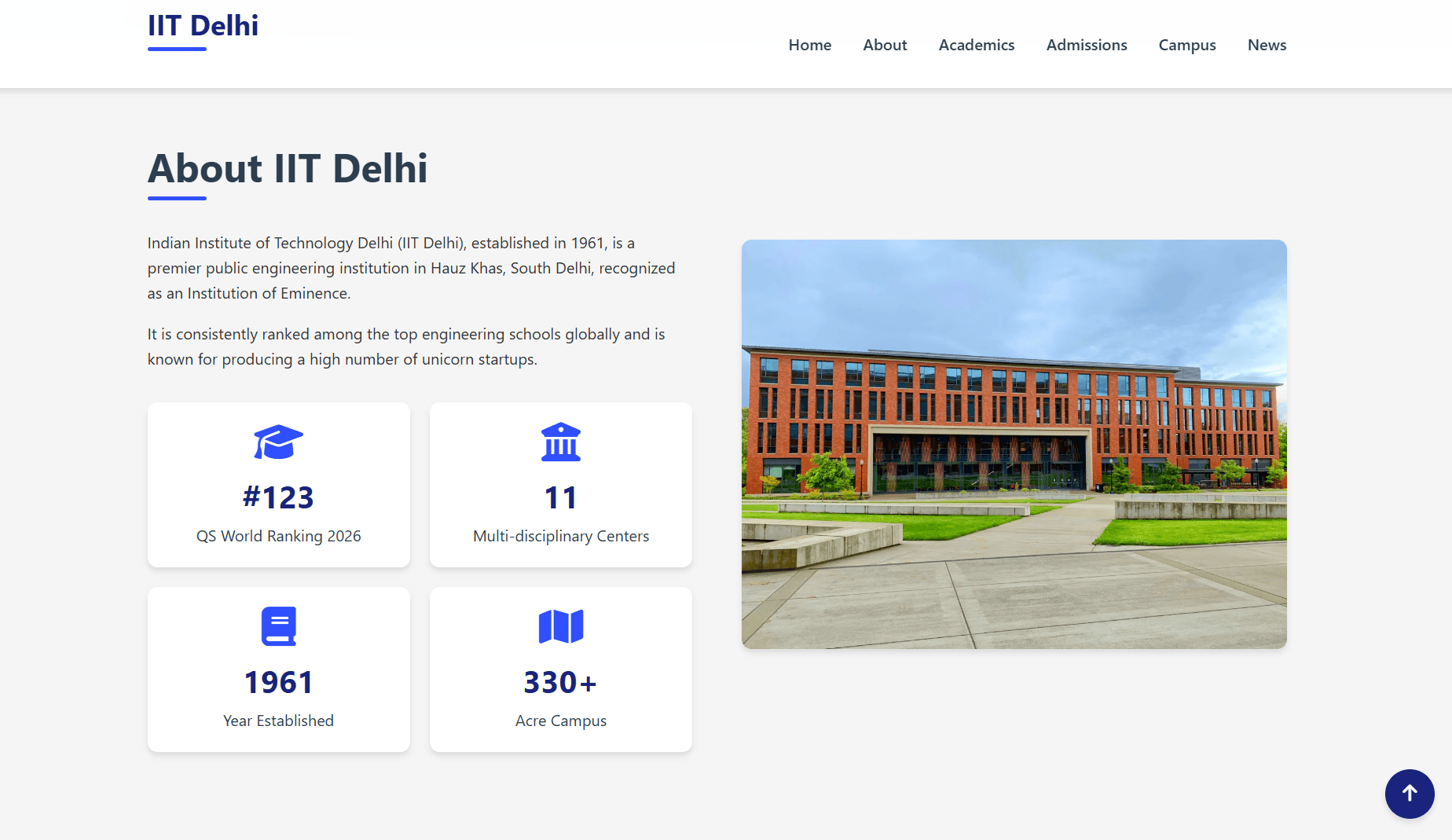 Engineering College Website Template – Modern Responsive HTML CSS JS Institute UI Design - Image 1