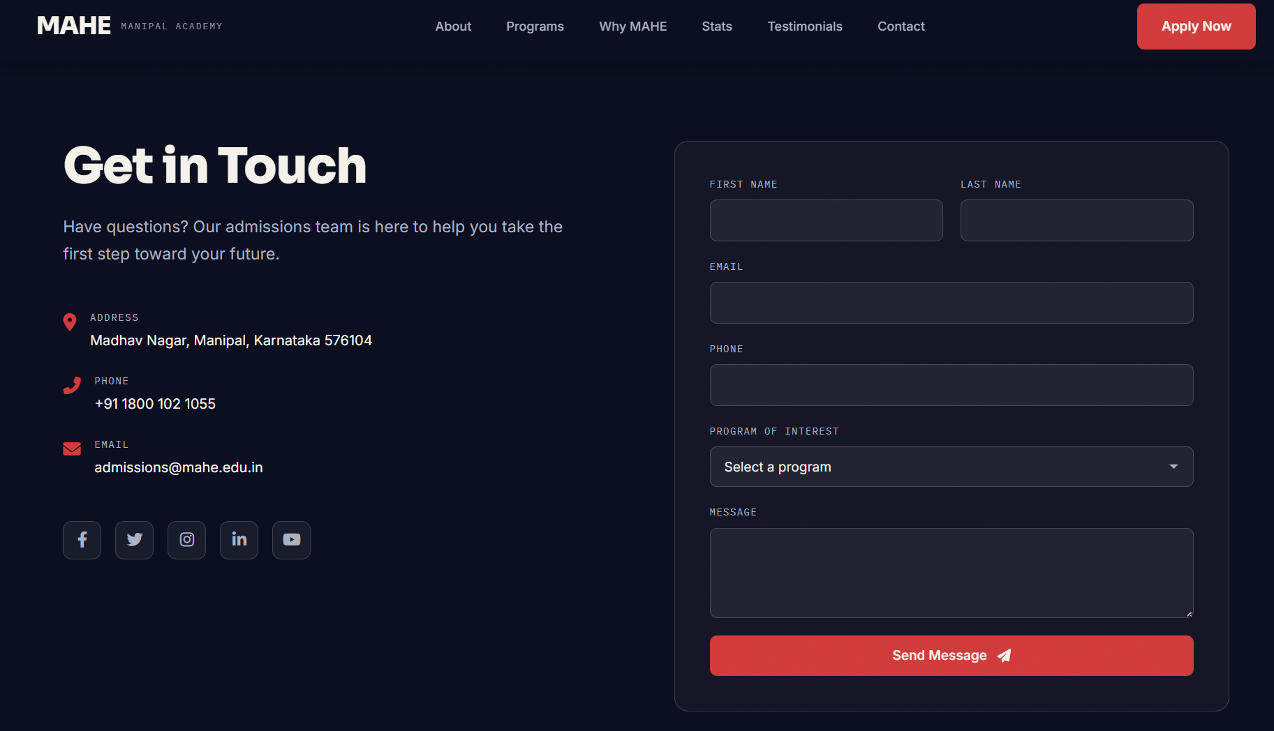 Modern Contact Form UI Template – Dark Theme Responsive HTML CSS JS Landing Page Section - Image 1