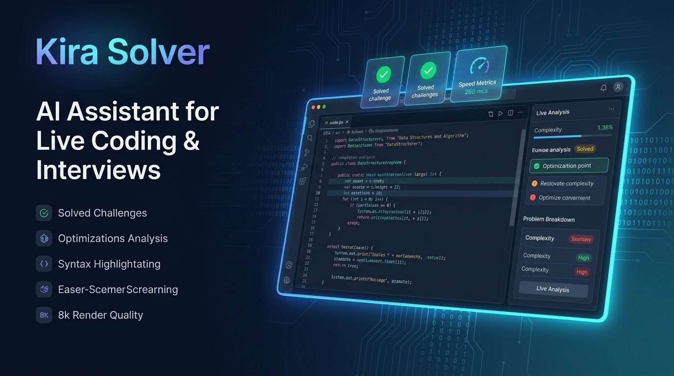 Kira Solver – AI-Powered Live Coding & Technical Interview Assistant - Image 1