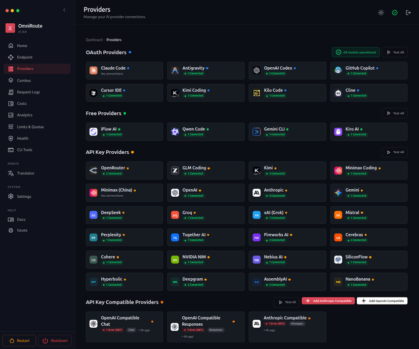 OmniRoute – Free AI Gateway for Multi-Provider LLMs (OpenAI-Compatible ...